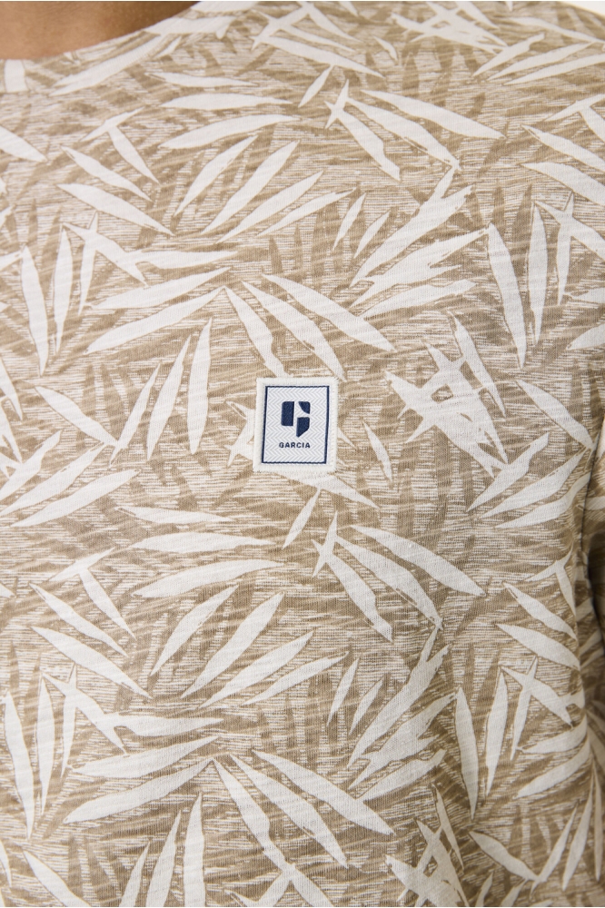 T SHIRT MET PRINT E51210 822 SAND